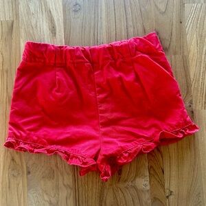 Janie & Jack Red Ruffled Shorts Size 12-18 Months